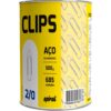 Clips número 2/0 galvanizado, Lata com 500g, Spiral - PT 1 UN